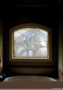 Walden Lillies Textured Glass Window